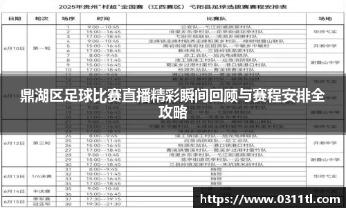 鼎湖区足球比赛直播精彩瞬间回顾与赛程安排全攻略